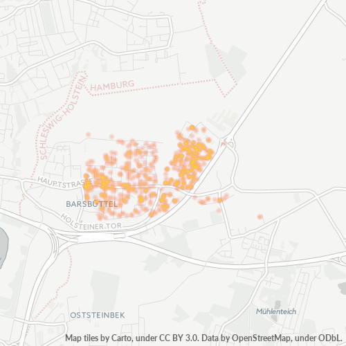 Heatmap für plz 22885