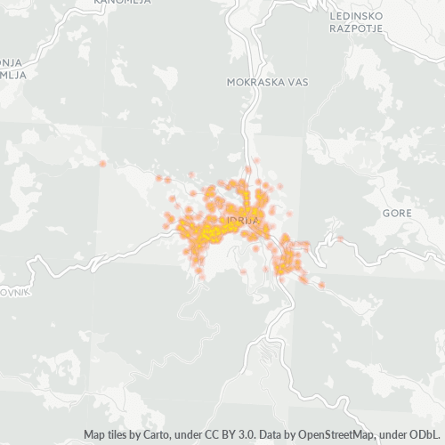 5280 Zemljevid gostote poslovanja