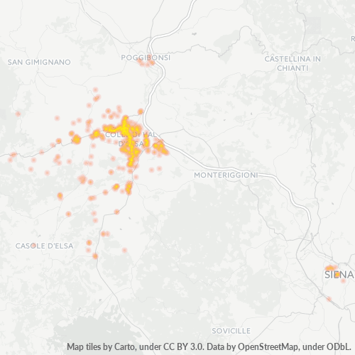Mappa di calore per cap 53034