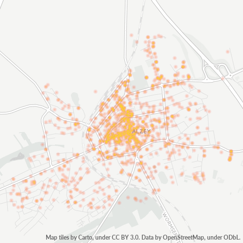 Heatmap für plz 55232