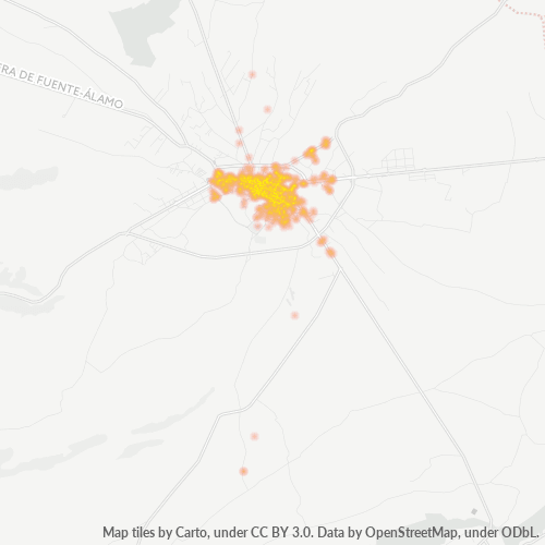 Mapa de calor para código postal 30510