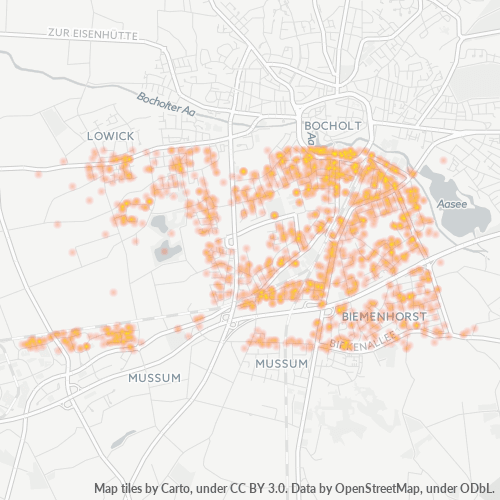 Heatmap für plz 46395