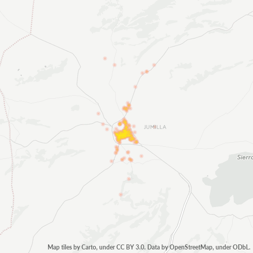 Mapa de calor para código postal 30520