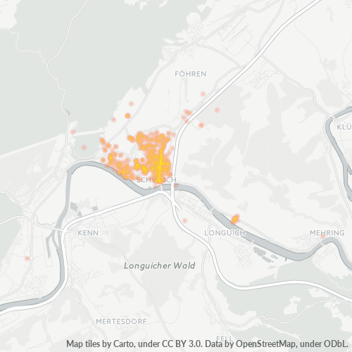 Heatmap für plz 54338