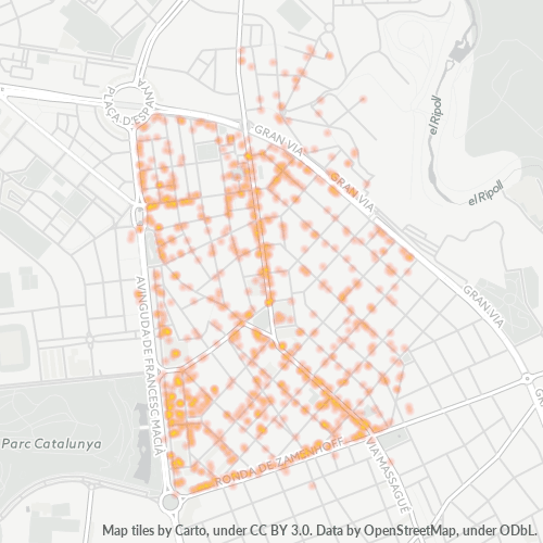 08208 Mapa de calor de densidad empresarial