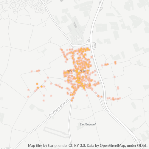 Heatmap voor postcode 5388