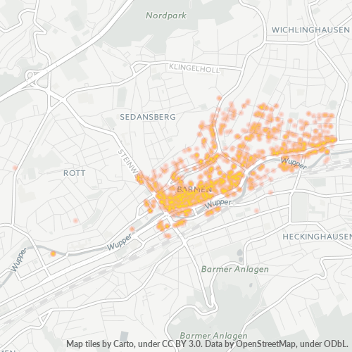 Heatmap für plz 42275