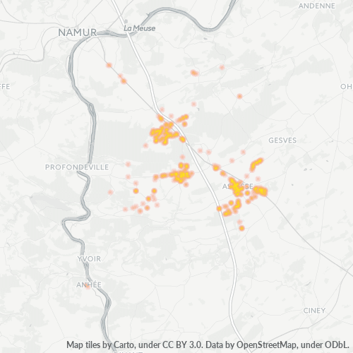 Heatmap voor postcode 5330