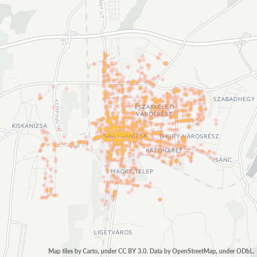 8800 Vállalati sűrűségi térkép