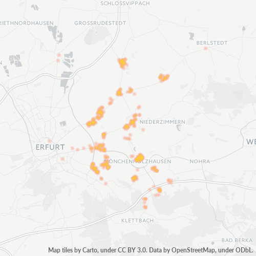 Heatmap für plz 99198