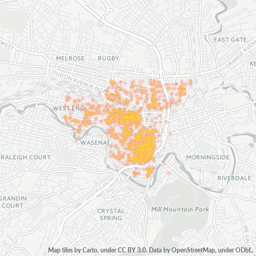 24016 Business Density Heatmap
