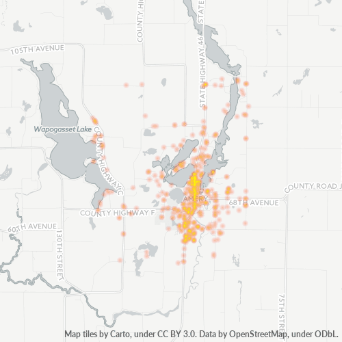 54001 Business Density Heatmap