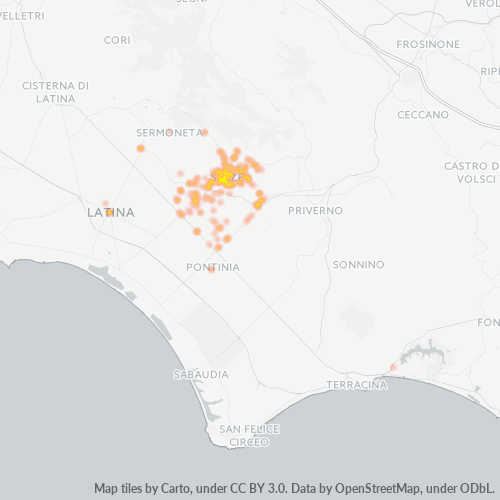 Mappa di calore per cap 04018