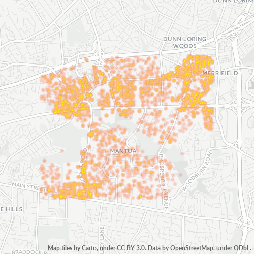 22031 Business Density Heatmap