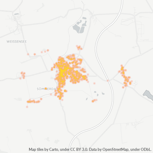 Heatmap für plz 99610