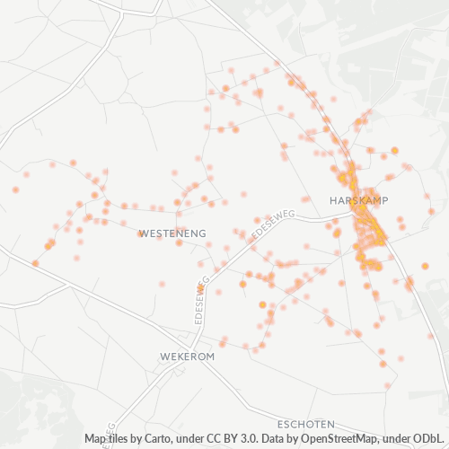 Heatmap voor postcode 6732