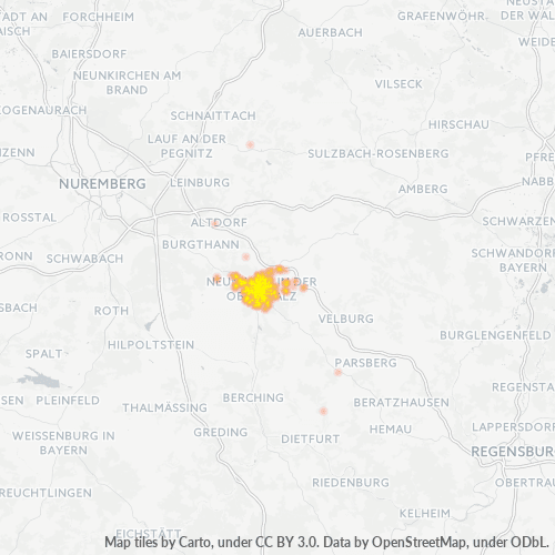 Heatmap für plz 92318