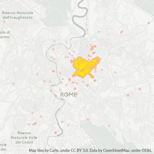 00198 Mappa di concentrazione per la densità di aziende