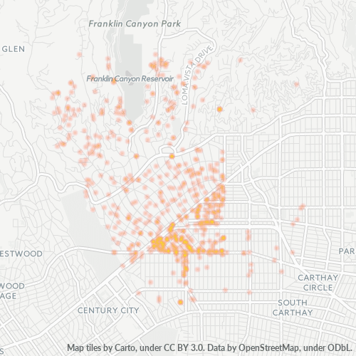 90209 Business Density Heatmap