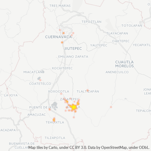 62900 Mapa de calor de densidad empresarial