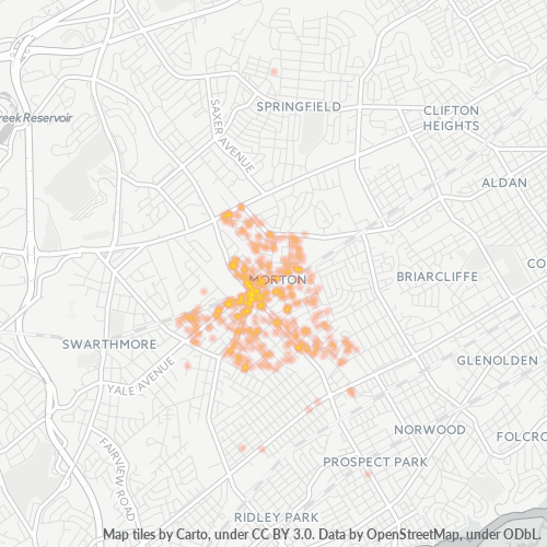 19070 Business Density Heatmap