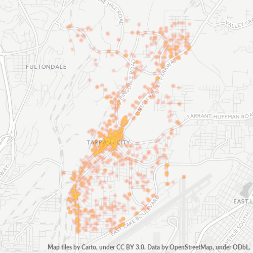 35217 Business Density Heatmap
