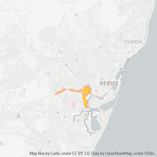 50750-000 Mapa de calor de densidad empresarial