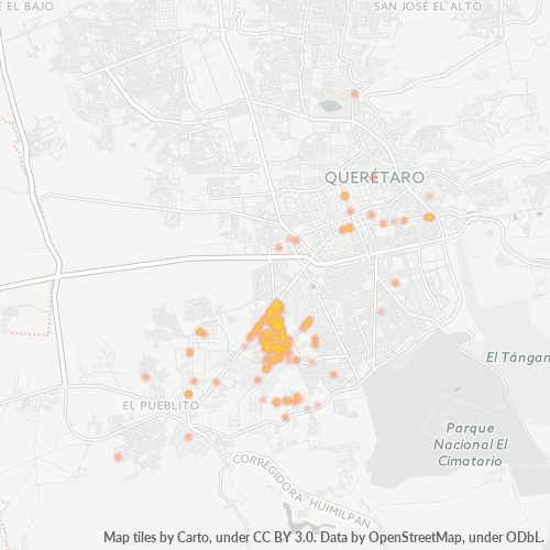 76902 Mapa de calor de densidad empresarial