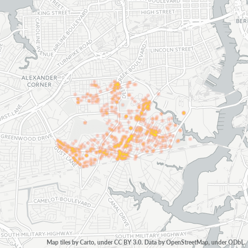 23702 Business Density Heatmap