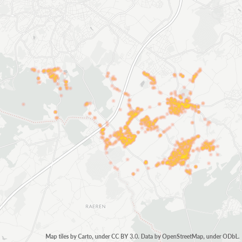 Heatmap für plz 52076