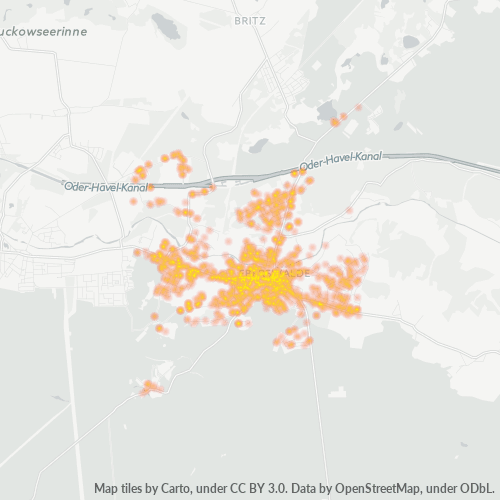 Heatmap für plz 16225