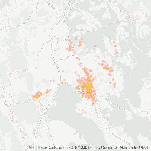 Heatmap für postleitzahl 7423