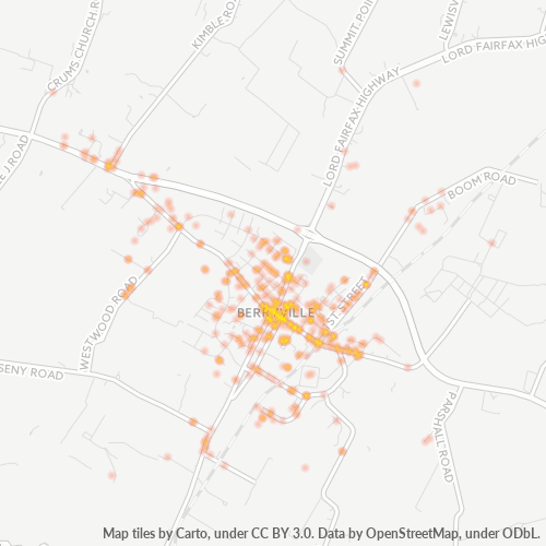22611 Business Density Heatmap