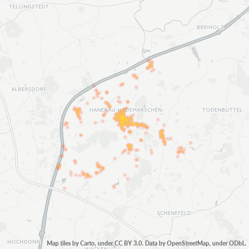 Heatmap für plz 25557