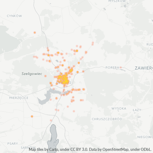 42-470 Mapa intensywności działalności gospodarczej