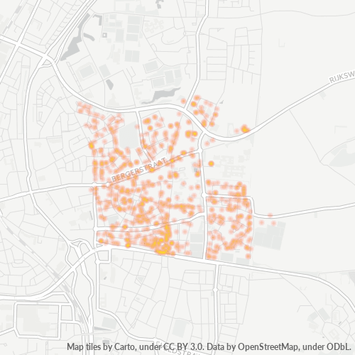 Heatmap voor postcode 6226