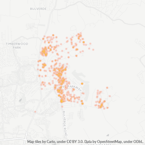 78261 Business Density Heatmap