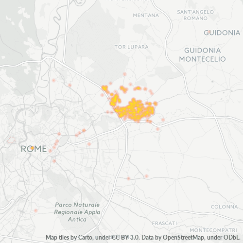 00131 Mappa di concentrazione per la densità di aziende