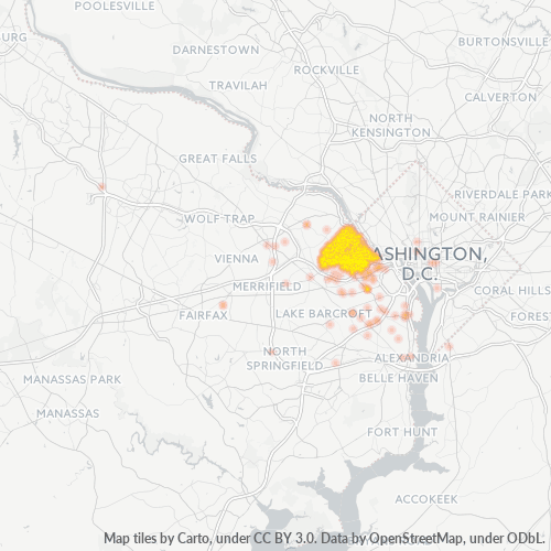 22207 Business Density Heatmap