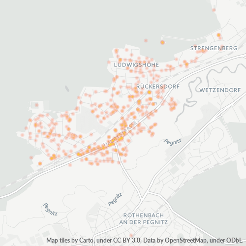 Heatmap für plz 90607