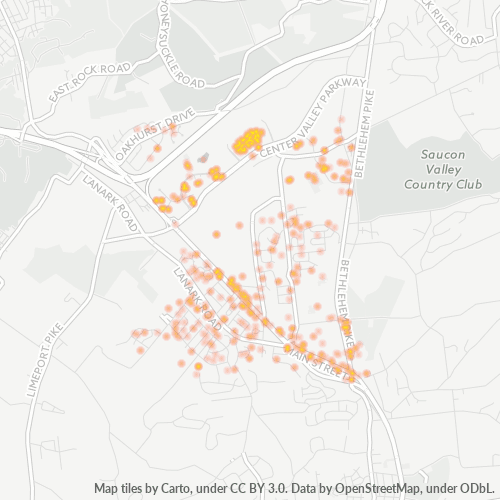 18034 Business Density Heatmap