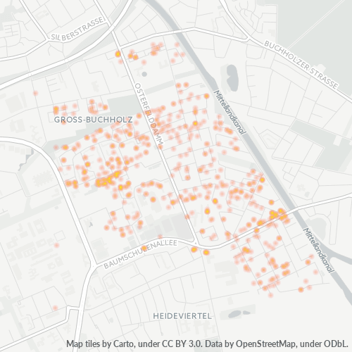 Heatmap für plz 30627