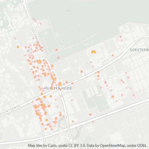 Heatmap voor postcode 3712