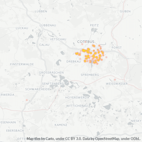 Heatmap für plz 03058