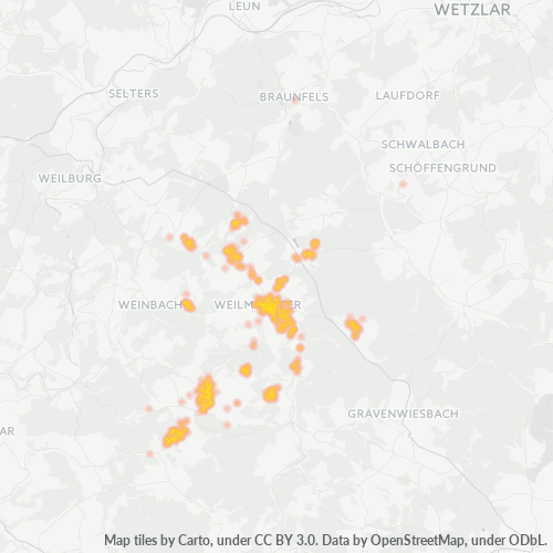 Heatmap für plz 35789