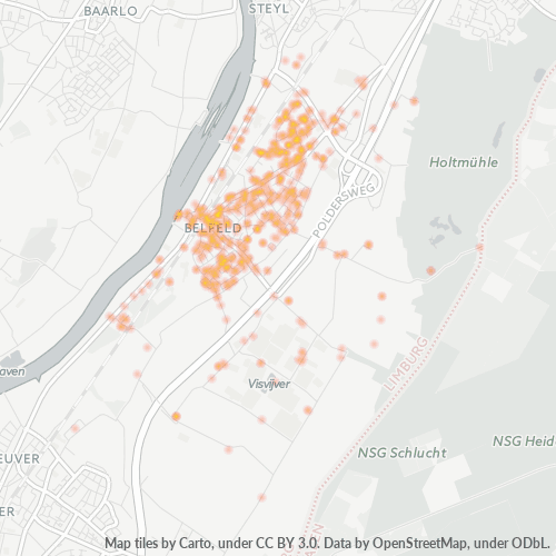 Heatmap voor postcode 5951