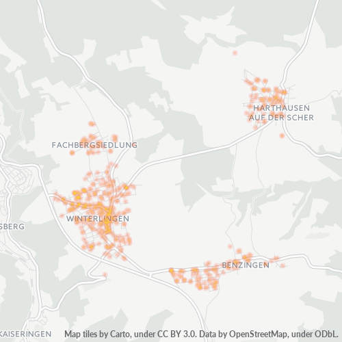 Heatmap für plz 72474
