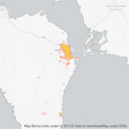 Mappa di calore per cap 09017