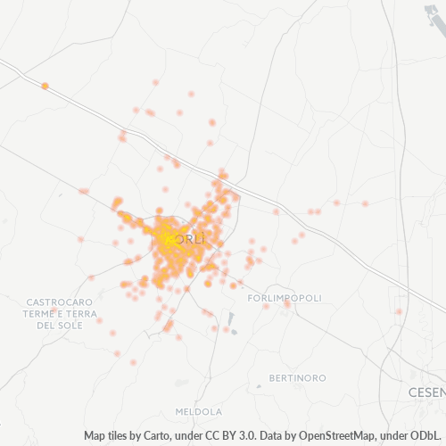 Mappa di calore per cap 47100