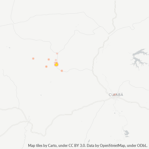 78390-000 Mapa de calor de densidad empresarial